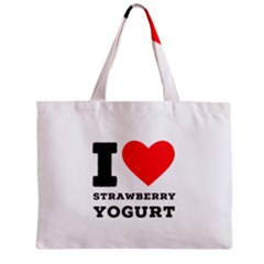 I Love Strawberry Yogurt Zipper Mini Tote Bag by ilovewhateva