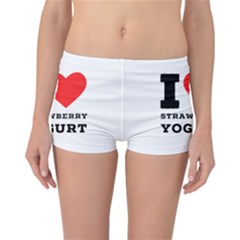 I Love Strawberry Yogurt Reversible Boyleg Bikini Bottoms by ilovewhateva