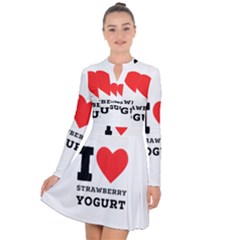 I Love Strawberry Yogurt Long Sleeve Panel Dress by ilovewhateva