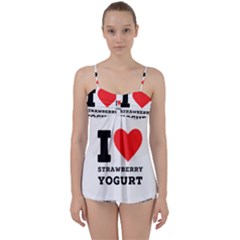 I Love Strawberry Yogurt Babydoll Tankini Set by ilovewhateva