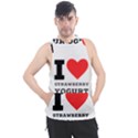 I love strawberry yogurt Men s Sleeveless Hoodie View1