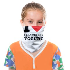 I Love Strawberry Yogurt Face Covering Bandana (kids) by ilovewhateva