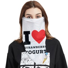 I Love Strawberry Yogurt Face Covering Bandana (triangle) by ilovewhateva