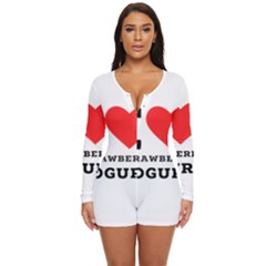 I Love Strawberry Yogurt Long Sleeve Boyleg Swimsuit by ilovewhateva