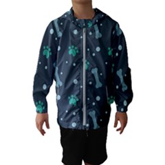 Bons Foot Prints Pattern Background Kids  Hooded Windbreaker by Salman4z