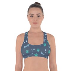 Bons Foot Prints Pattern Background Cross Back Sports Bra by Salman4z