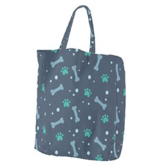 Bons Foot Prints Pattern Background Giant Grocery Tote by Salman4z