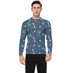 Bons Foot Prints Pattern Background Men s Long Sleeve Rash Guard by Salman4z