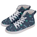 Bons Foot Prints Pattern Background Men s Hi-Top Skate Sneakers View2