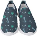 Bons Foot Prints Pattern Background Kids  Slip On Sneakers View1