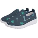 Bons Foot Prints Pattern Background Kids  Slip On Sneakers View2