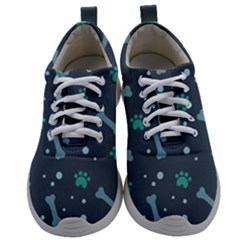 Bons Foot Prints Pattern Background Mens Athletic Shoes by Salman4z