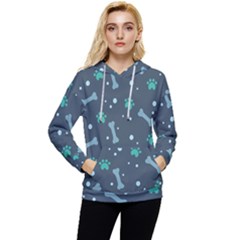 Bons Foot Prints Pattern Background Women s Lightweight Drawstring Hoodie by Salman4z