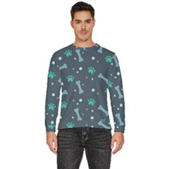 Bons Foot Prints Pattern Background Men s Fleece Sweatshirt by Salman4z