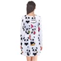 Playing Panda Cartoon Long Sleeve V-neck Flare Dress View2