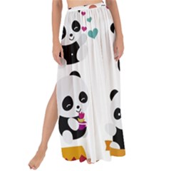 Playing Panda Cartoon Maxi Chiffon Tie-up Sarong by Salman4z