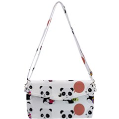 Playing Panda Cartoon Removable Strap Clutch Bag by Salman4z