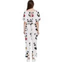 Playing Panda Cartoon Batwing Lightweight Chiffon Jumpsuit View2