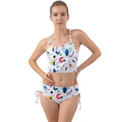 Vector Set Isolates With Cute Birds Scandinavian Style Mini Tank Bikini Set by Salman4z