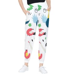 Vector Set Isolates With Cute Birds Scandinavian Style Women s Tapered Pants by Salman4z