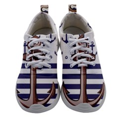 Anchor Background Design Women Athletic Shoes by Salman4z