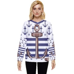 Anchor Background Design Hidden Pocket Sweatshirt by Salman4z