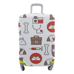 Vector Thin Line Art Vet Seamless Pattern Luggage Cover (small) by Salman4z