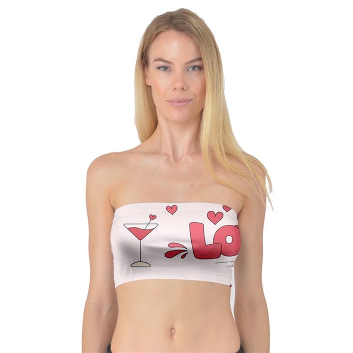 Hand Drawn Valentines Day Element Collection Bandeau Top