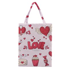 Hand Drawn Valentines Day Element Collection Classic Tote Bag by Salman4z