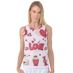 Hand Drawn Valentines Day Element Collection Women s Basketball Tank Top by Salman4z