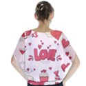 Hand Drawn Valentines Day Element Collection Batwing Chiffon Blouse View2