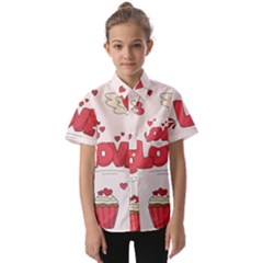 Hand Drawn Valentines Day Element Collection Kids  Short Sleeve Shirt by Salman4z