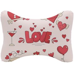 Hand Drawn Valentines Day Element Collection Seat Head Rest Cushion by Salman4z