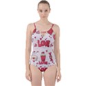 Hand Drawn Valentines Day Element Collection Cut Out Top Tankini Set View1