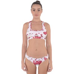 Hand Drawn Valentines Day Element Collection Cross Back Hipster Bikini Set by Salman4z