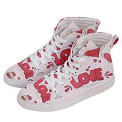 Hand Drawn Valentines Day Element Collection Men s Hi-top Skate Sneakers by Salman4z