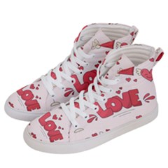 Hand Drawn Valentines Day Element Collection Women s Hi-top Skate Sneakers by Salman4z