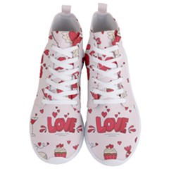 Hand Drawn Valentines Day Element Collection Men s Lightweight High Top Sneakers by Salman4z