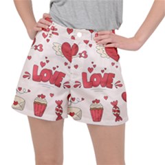 Hand Drawn Valentines Day Element Collection Women s Ripstop Shorts by Salman4z