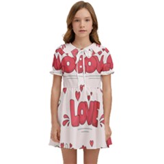 Hand Drawn Valentines Day Element Collection Kids  Sweet Collar Dress by Salman4z