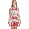 Hand Drawn Valentines Day Element Collection Kids  Sleeveless Tiered Mini Dress View1