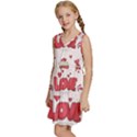 Hand Drawn Valentines Day Element Collection Kids  Sleeveless Tiered Mini Dress View2