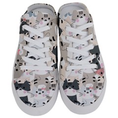 Cute Cat Couple Seamless Pattern Cartoon Half Slippers by Salman4z