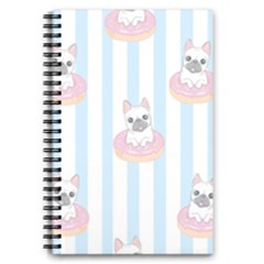 French Bulldog Dog Seamless Pattern 5.5  x 8.5  Notebook