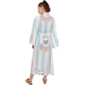 French Bulldog Dog Seamless Pattern Maxi Kimono View2