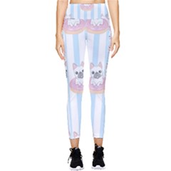 French Bulldog Dog Seamless Pattern Pocket Leggings  by Salman4z