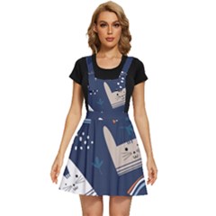 Colorful Cute Cat Seamless Pattern Apron Dress