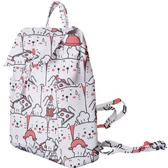 Cute Cat Chef Cooking Seamless Pattern Cartoon Buckle Everyday Backpack by Salman4z