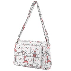 Cute Cat Chef Cooking Seamless Pattern Cartoon Front Pocket Crossbody Bag by Salman4z