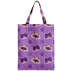 Cute Colorful Cat Kitten With Paw Yarn Ball Seamless Pattern Zipper Classic Tote Bag by Salman4z